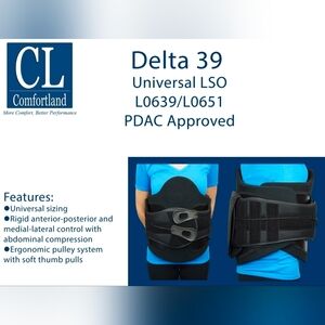 Delta Lumbar Support Brace with Dual Pulley Straps - NWT - OS fits Most